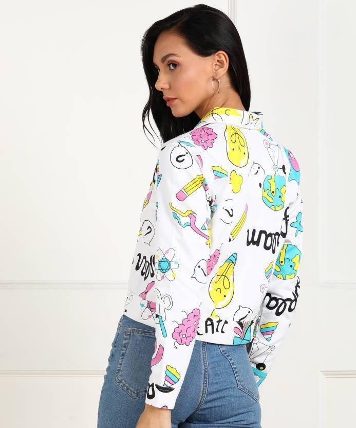 BindassBabe Women's Printed Denim Jacket