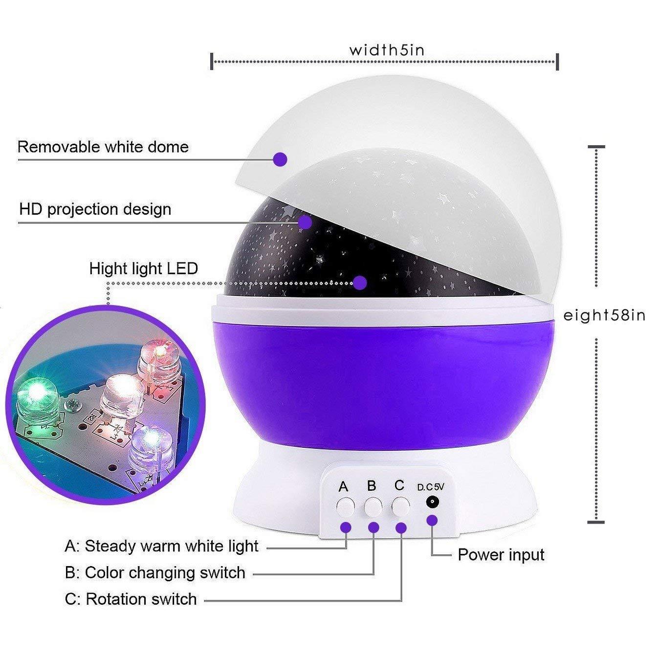 Star Master Dream Color Changing Rotating Projection Lamp