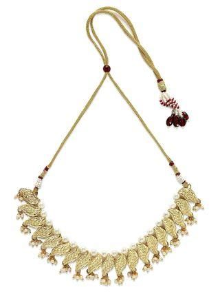 A1 Gold Plated Kundan Peal Jewellery Set for Women